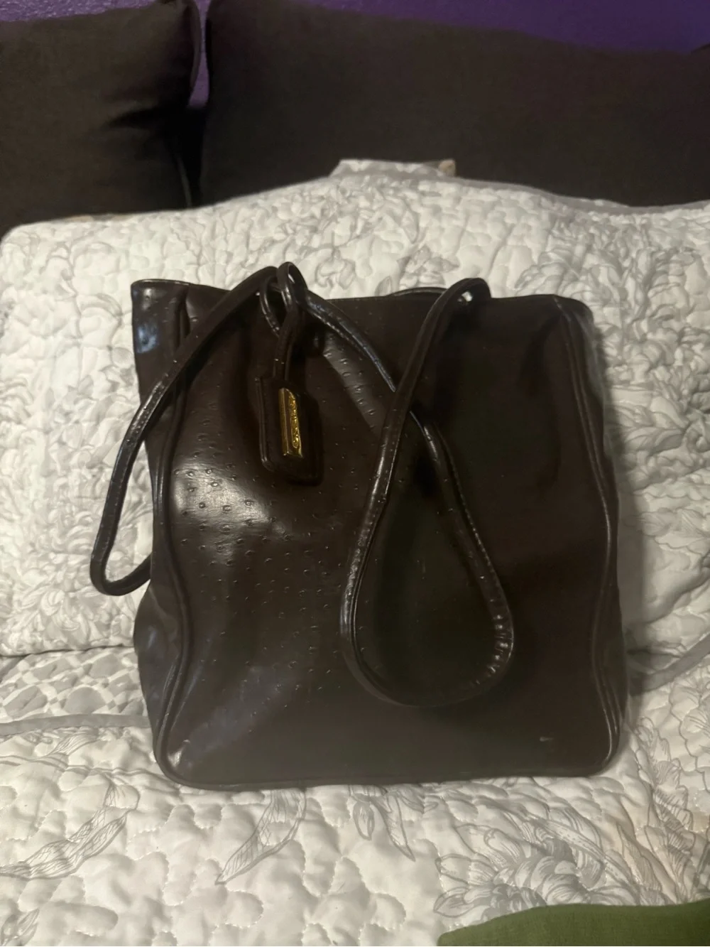 Bueno Dark Brown Leather Shoulder Bag